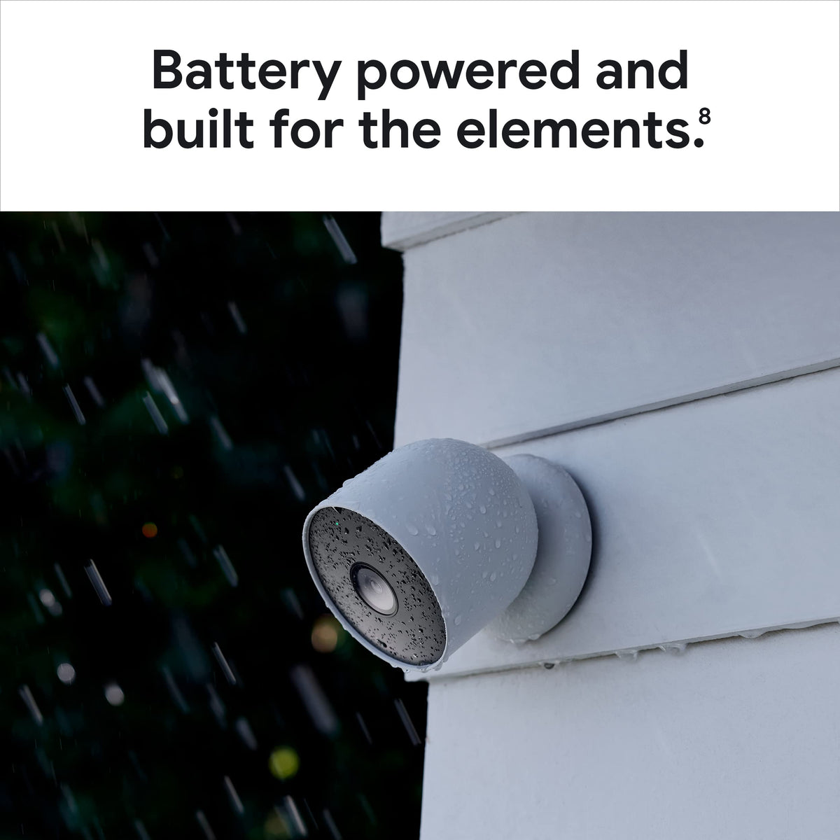 Google Nest Cam with Floodlight - Outdoor Camera - Floodlight Security Camera, White, 1 Count (Pack of 1)