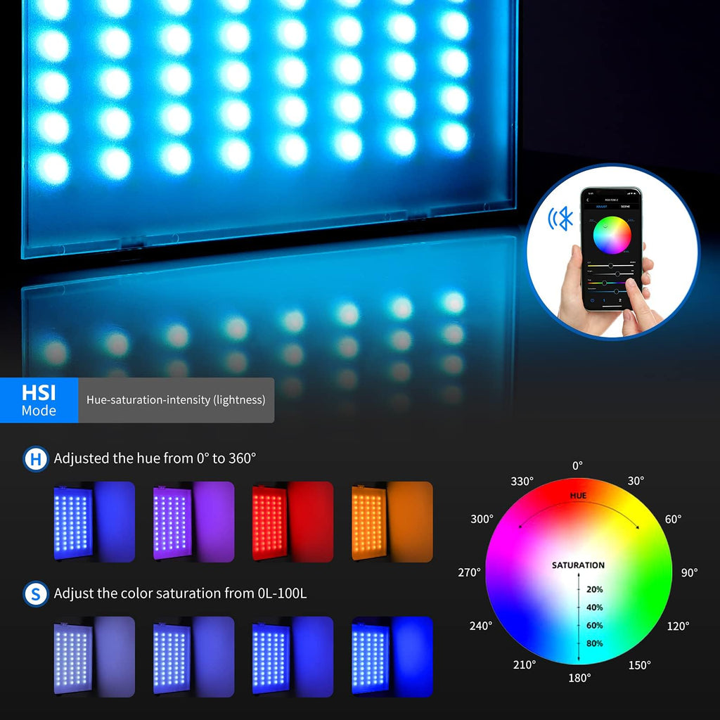 NEEWER 660 PRO RGB LED Video Light with App Control/Barn Door/U Bracket