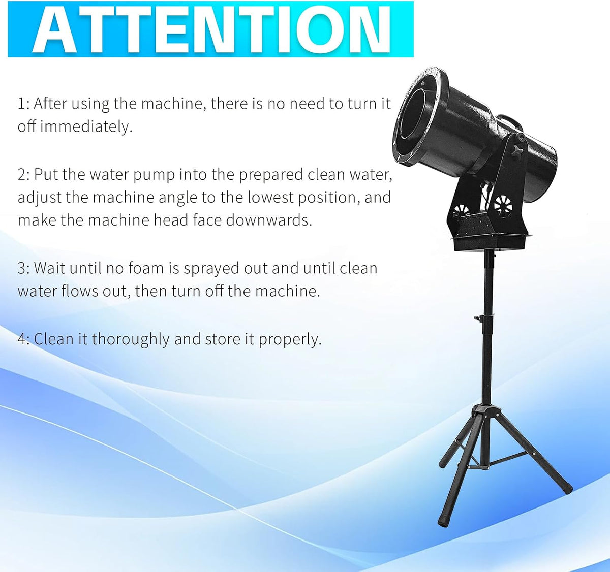 Foam Machine for Party with Fully Automatic Head Swing & Adjustable Height, Party Foam Machine with 9 LED Lights, Foam Cannon for Garden, Pool, Indoor, Birthdays, Celebrations, and Backyard Events