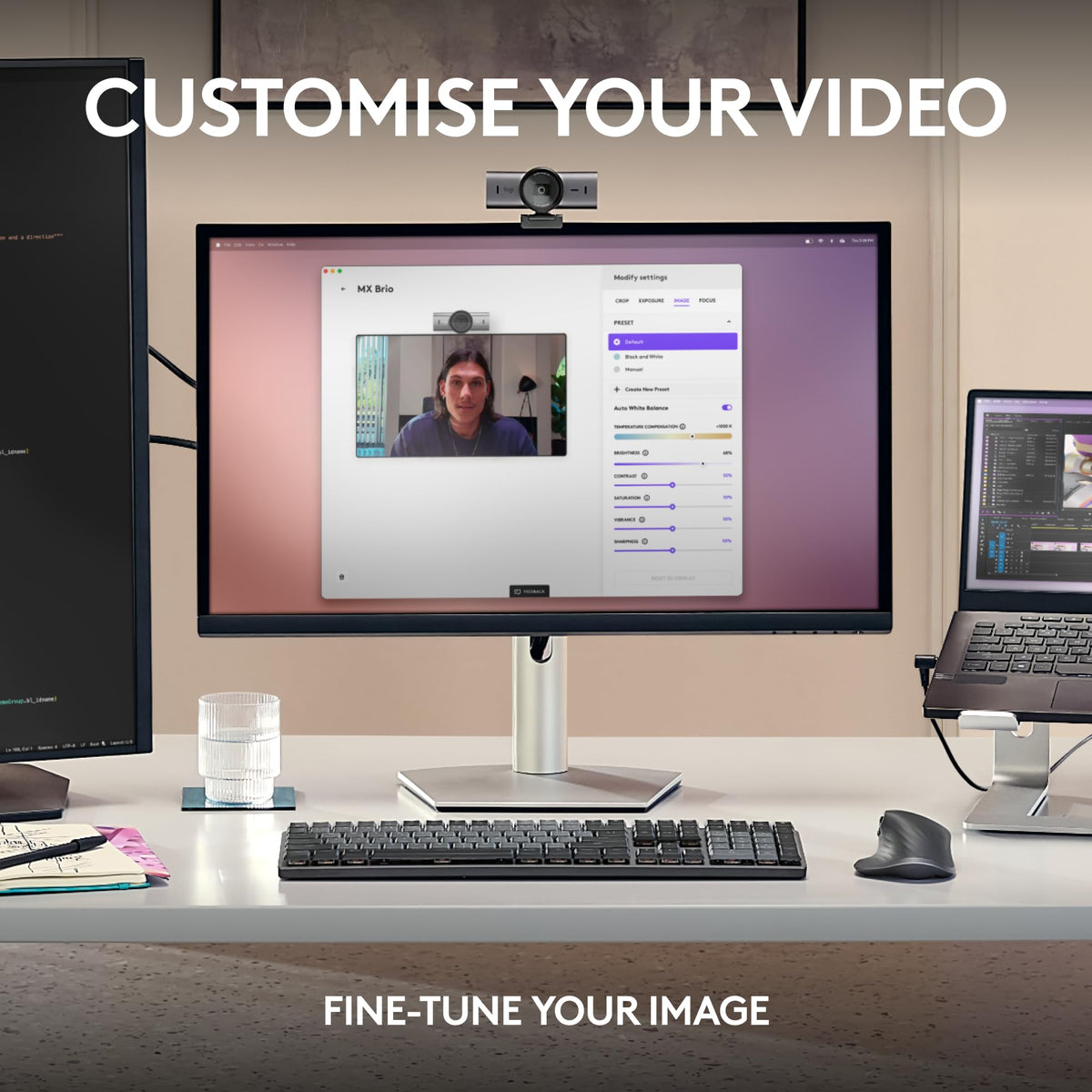 Logitech MX Brio Ultra HD 4K Webcam Collaboration and Streaming - Graphite