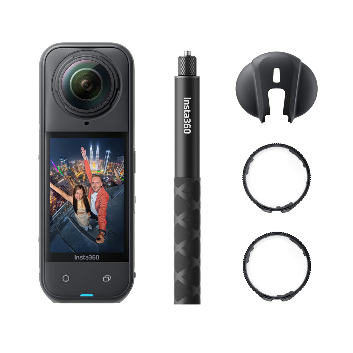 Insta360 X5 - Waterproof 8K 360Â° Action Camera, Leading Low Light, Invisible Selfie Stick Effect, Rugged and Replaceable Lens, 3-Hour Battery, Built-in Wind Guard, Stabilization, Triple AI Chip Design
