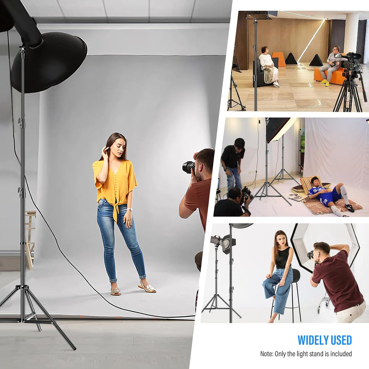 GODOX 380F Heavy Duty Light Stand 150in/12.6' Light Stand Spring Cushioned