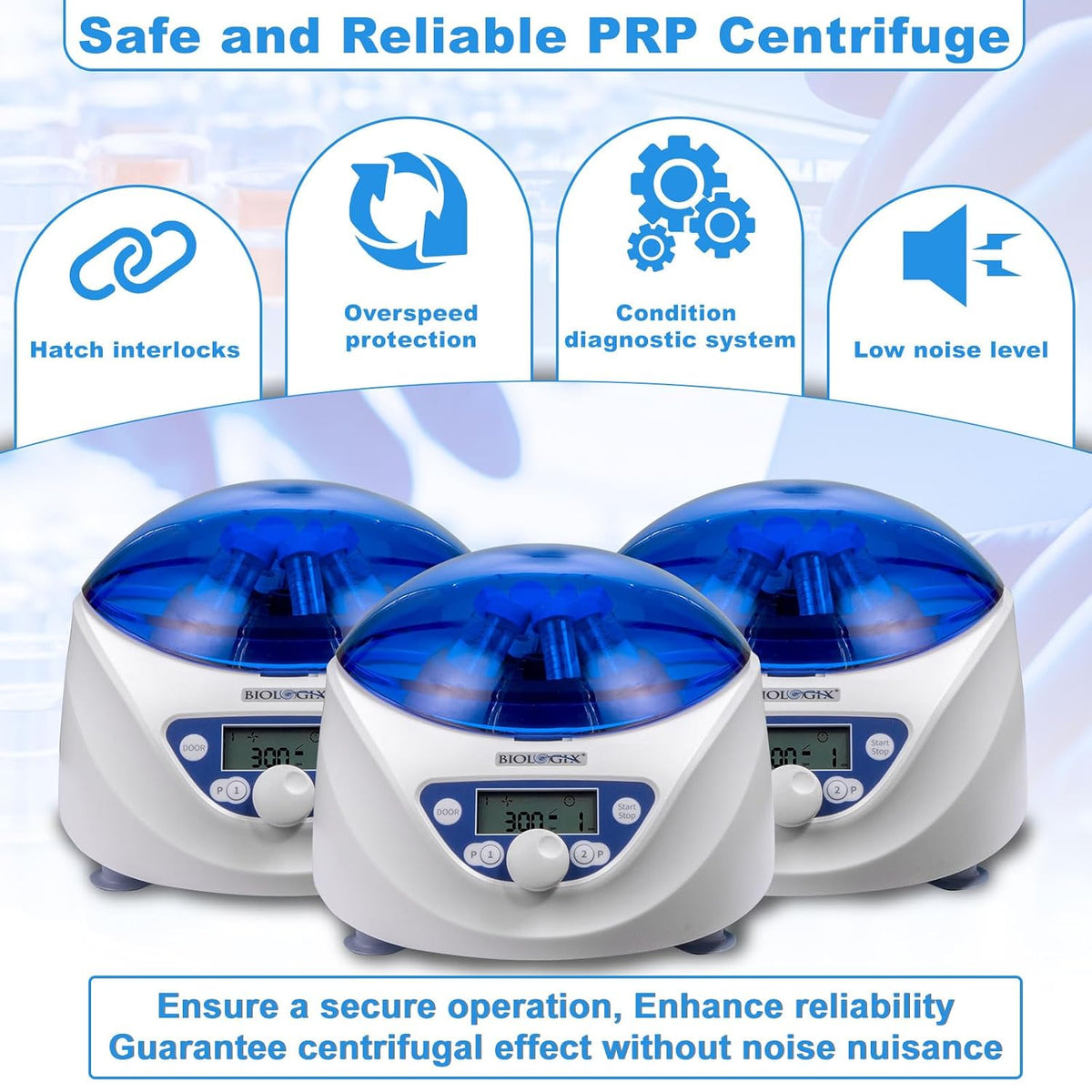 PRP Benchtop Centrifuge, 300-5000 RPM Lab Centrifuge