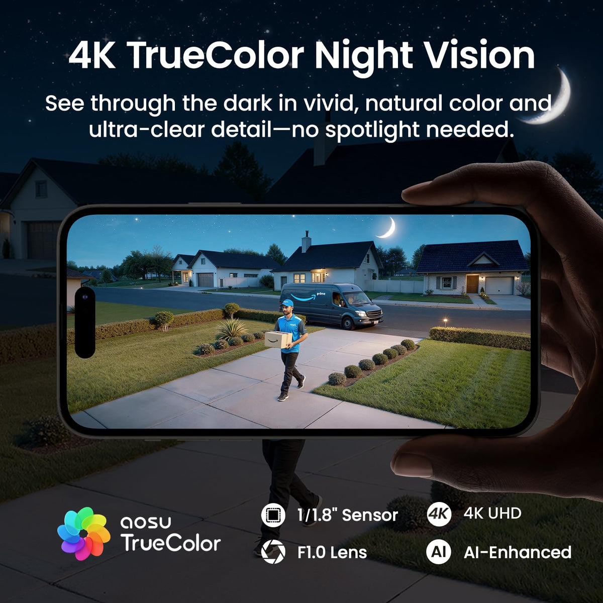 aosu T2 Ultra 4K Security Camera Wireless Outdoor, 360Â° AI Triple Detection