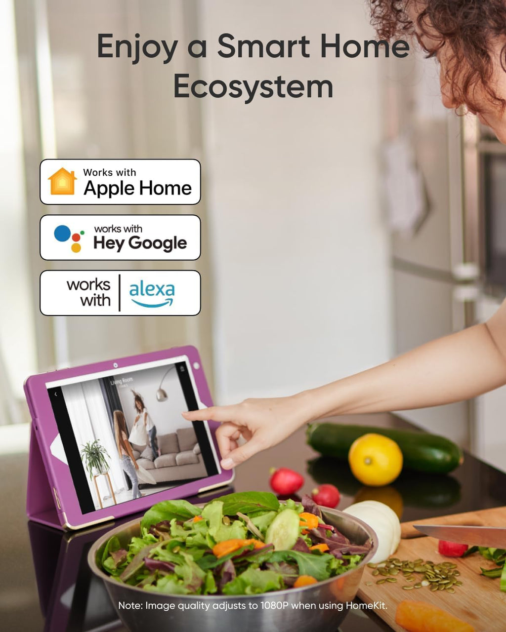 eufy Security 4K Indoor Camera E30, No Subscription, Pan and Tilt