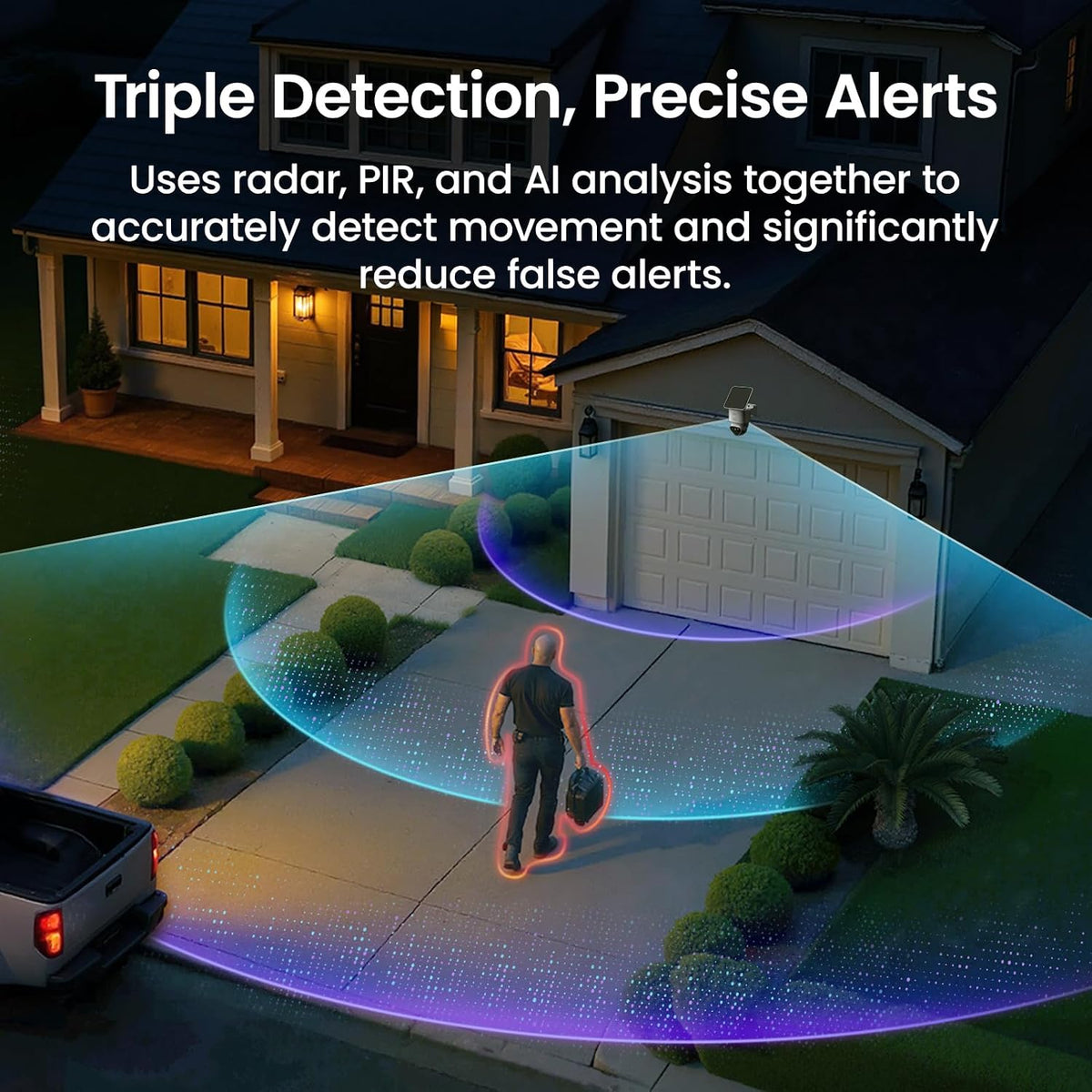 aosu T2 Ultra 4K Security Camera Wireless Outdoor, 360Â° AI Triple Detection