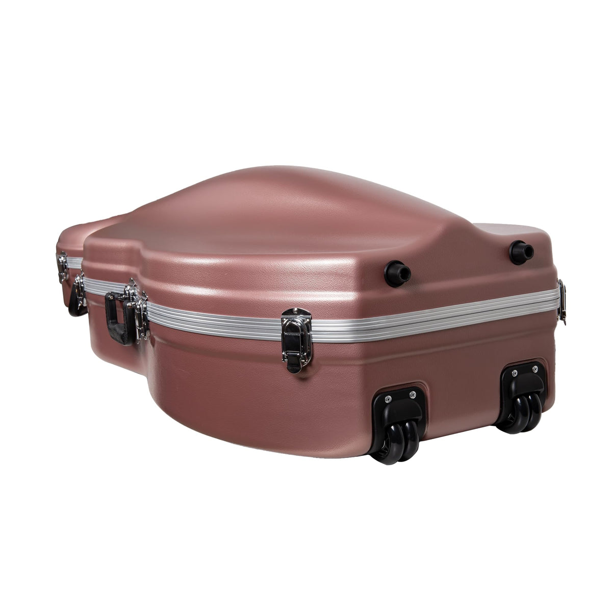 Crossrock ABS Cello Case for 4/4 & 3/4 Size | Wine Red Velvet Interior, Molded Hardshell with Wheels, Lock, Dual Bow Holders & Backpack Straps-Dark Red (CRA862CEFDR)