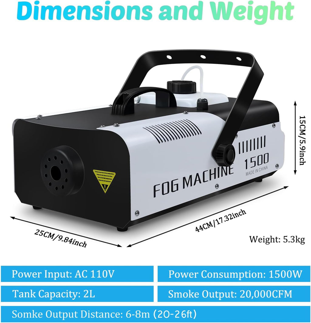 Telbum DJ Lights Package with Stand and 1500W Fog Machine, Make a DJ Show