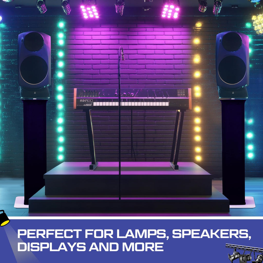 Cinnvoice 2 Set DJ Totem Light Stand Adjustable,3.3-5.8ft,White