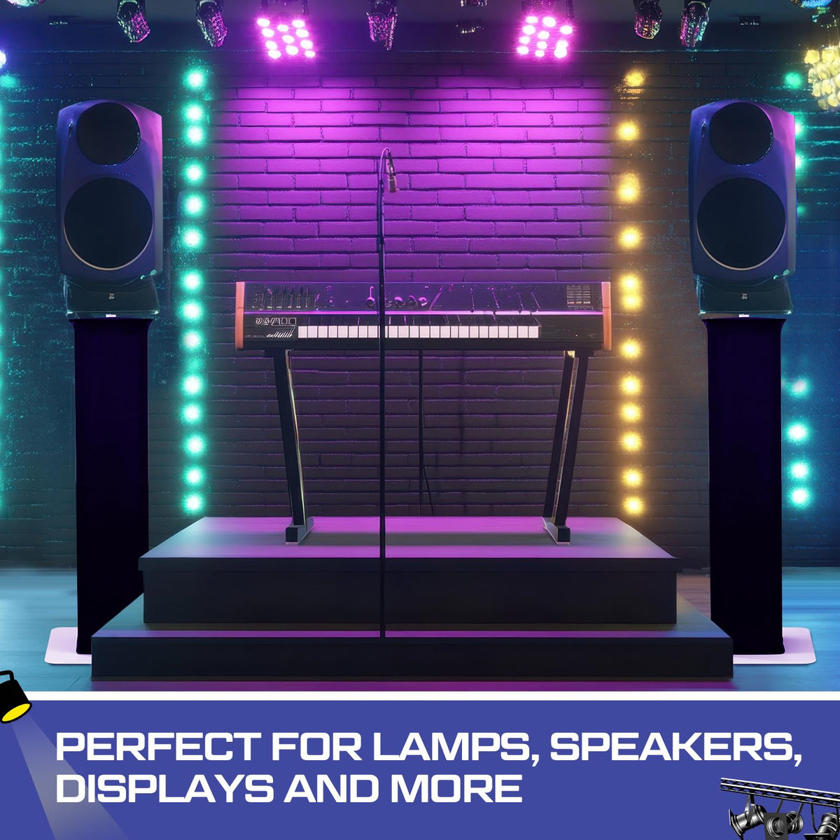 Cinnvoice 2 Set DJ Totem Light Stand Adjustable,3.3-5.8ft,White