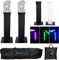 Rockville RTP32B Black Totem Light Stand For VIZI SPOT 5R Lights, 2-Pack