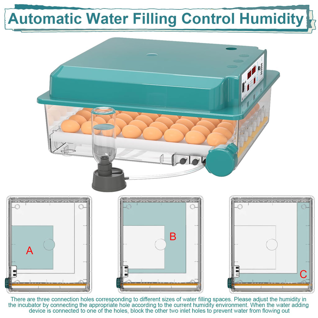 64 Egg Incubators for Hatching Eggs,Incubator with Automatic Egg Turning and Humidity,Chicken Incubator with 5 Automatic Incubate Mode,Poultry Egg Incubator with Incubate Day Counter and Egg Candler