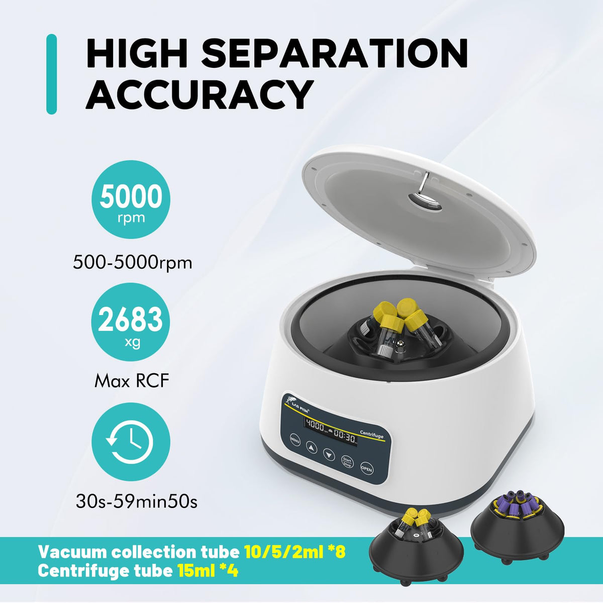 LAB FISH LC-400 PRP Centrifuge, 8x2/5/10ml & 4x15ml Tubes