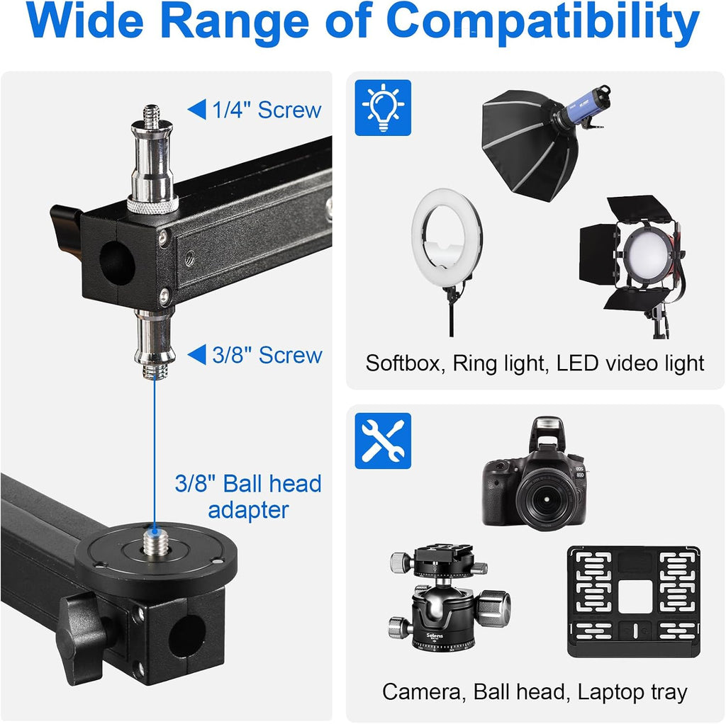 Selens 98.4â/250cm Heavy Duty Light Stand, Max Load 33lbs/15kg