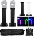 Rockville Bundle: (2) RTP32B Totem Stands+Black+White Scrims for (2) American DJ Inno Spot Pro Lights (2 Items)
