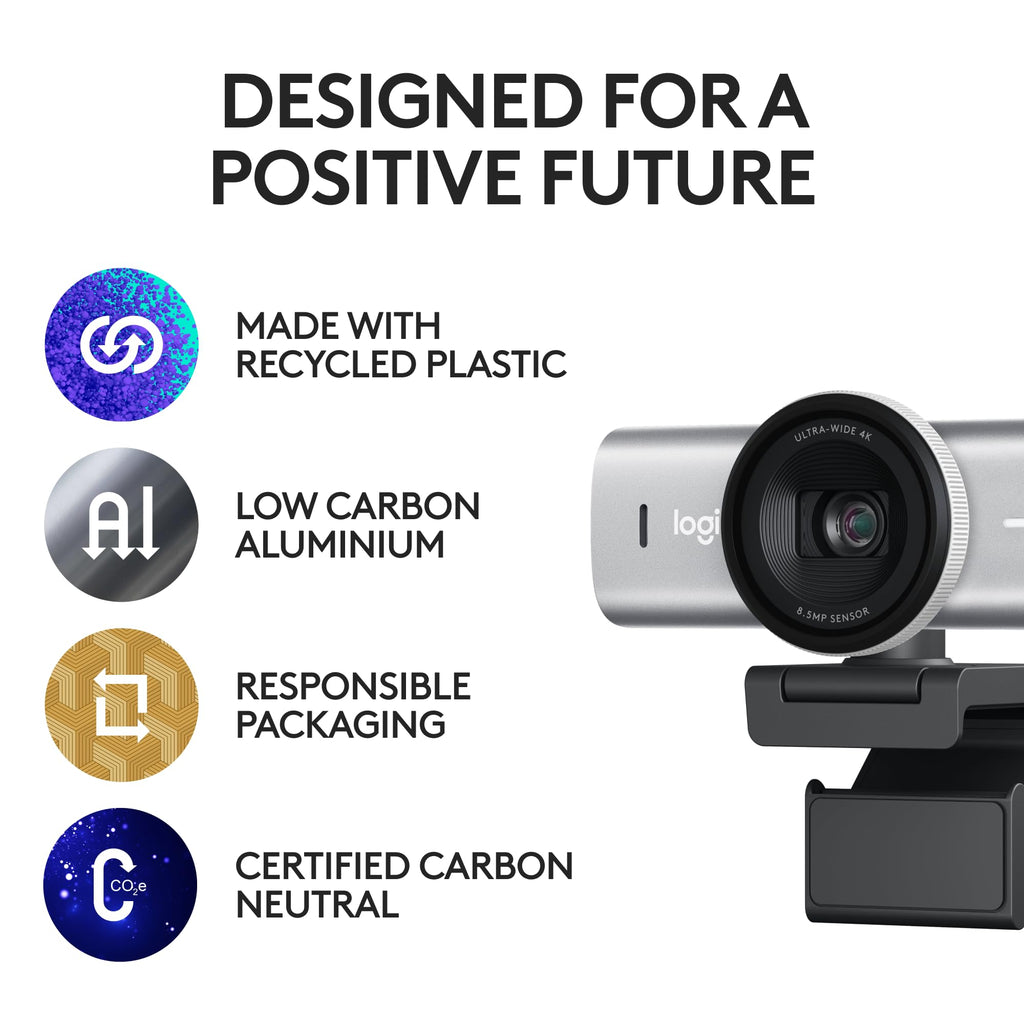 Logitech MX Brio Ultra HD 4K Webcam Collaboration and Streaming - Graphite