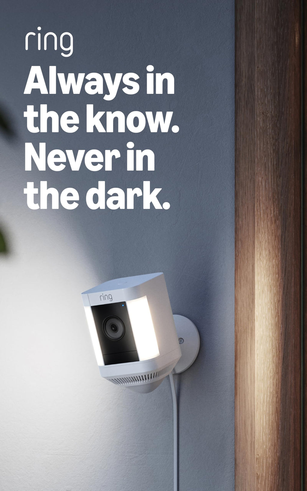 Ring Spotlight Cam Plus, Battery, Home or Business Security with HD video, Two-Way Talk, Color Night Vision, and Security Siren, Black