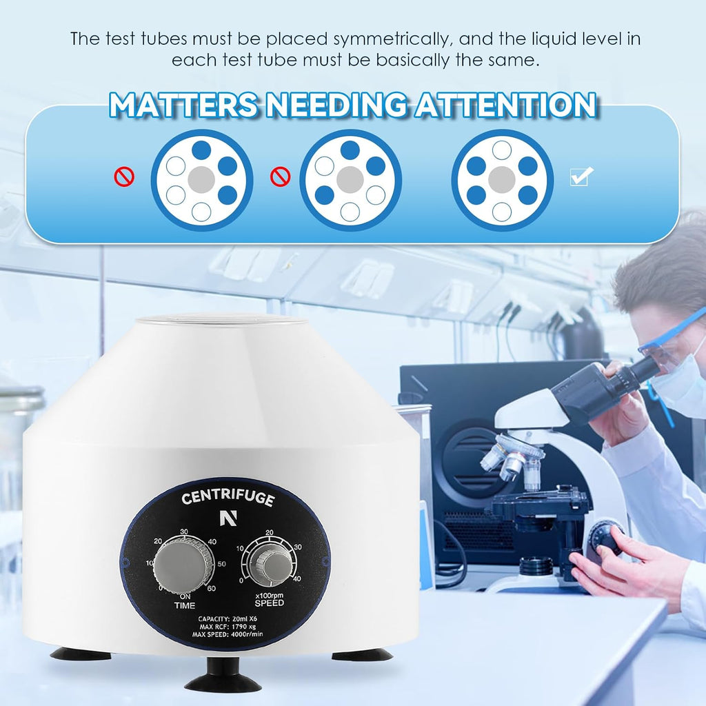 NEWTRY Electric Centrifuge Machine Desktop Lab Benchtop Centrifuges
