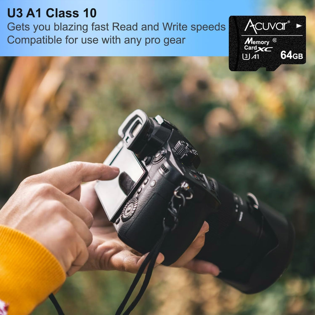 Acuvar 4K/6K Video Camera Camcorder â 64MP Vlogging Camera for YouTube, 60FPS, 18X Zoom â with Mic, LED Light, Tripod & 2Ã64GB Cards â WiFi, Webcam Bundle