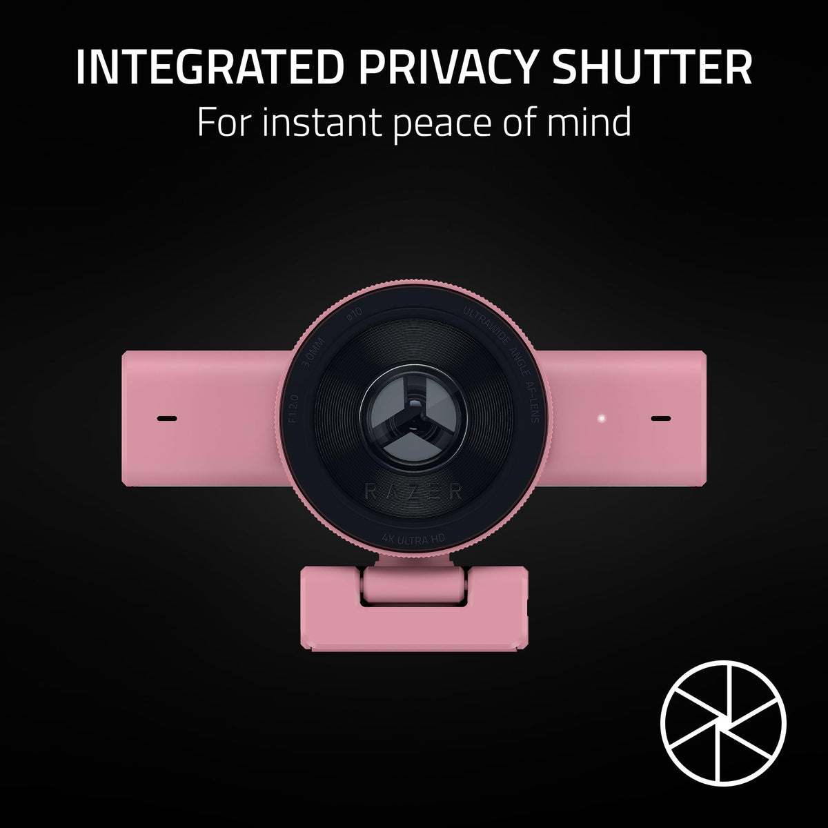 Razer Kiyo V2 Webcam for Streaming and Collaboration 4K 30Fps, Black