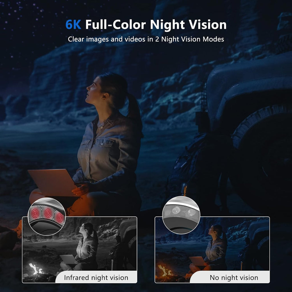 Video Camera 6K 64MP UHD WiFi Vlogging Cameras for YouTube with 32GB Card