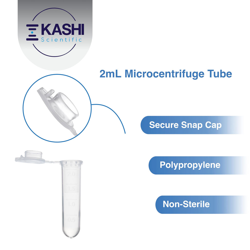Kashi Scientific 50mL Self Standing Centrifuge Tubes with Screw Cap Lid, Lab Grade Polypropylene Plastic, Skirted, Printed Graduation, Write-on Spot [50mL Self-Standing, 500]