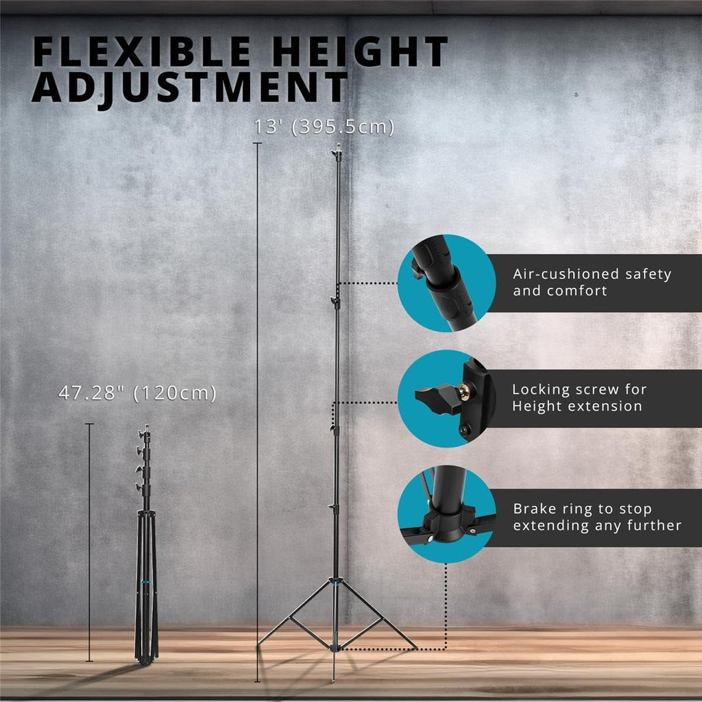 Flashpoint Pro Heavy-Duty Air-Cushioned Auto Light Stand (13')