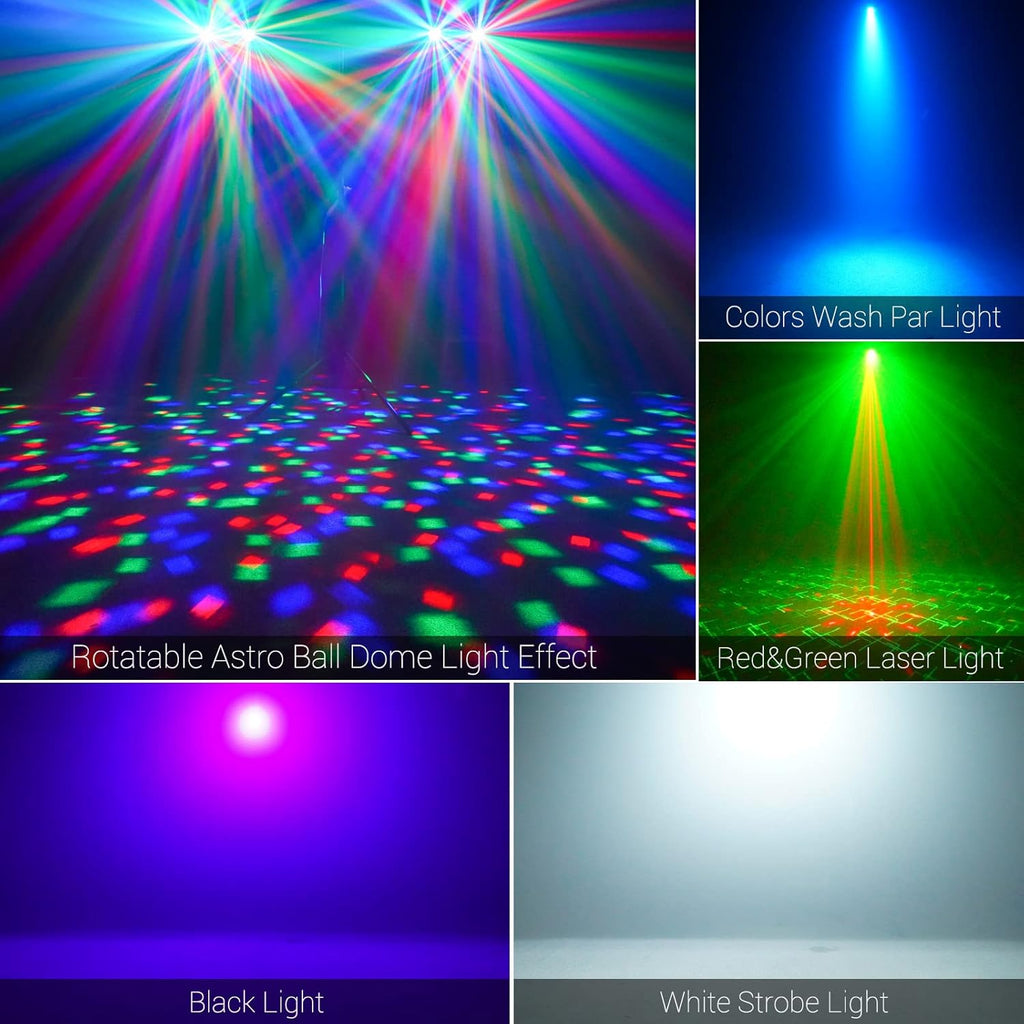 Telbum DJ Lights with Stand and 1500W Fog Machine, Make a Party Show