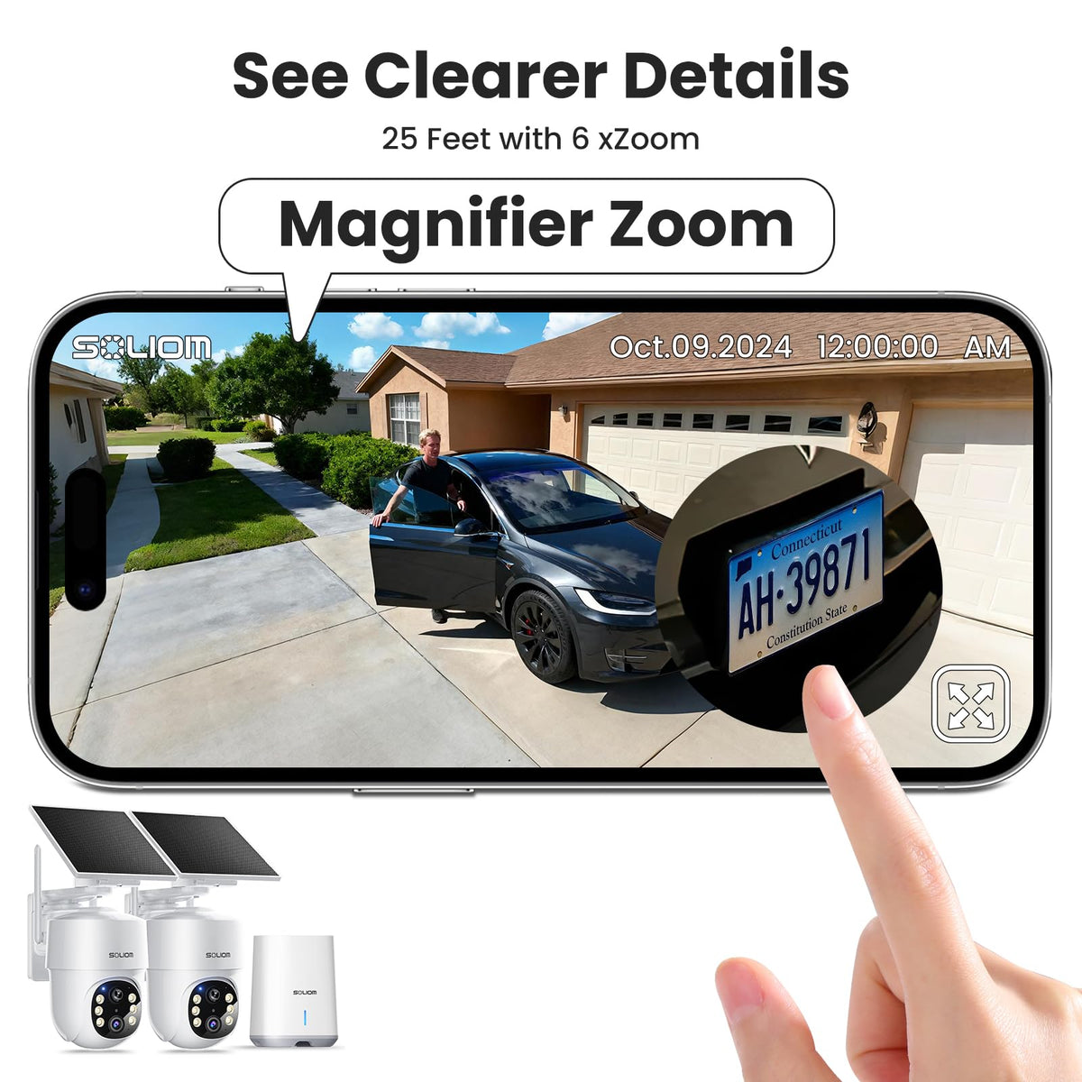 SOLIOM 5MP Security Cameras Wireless Outdoor, No Subscription, 4-Cam Kit