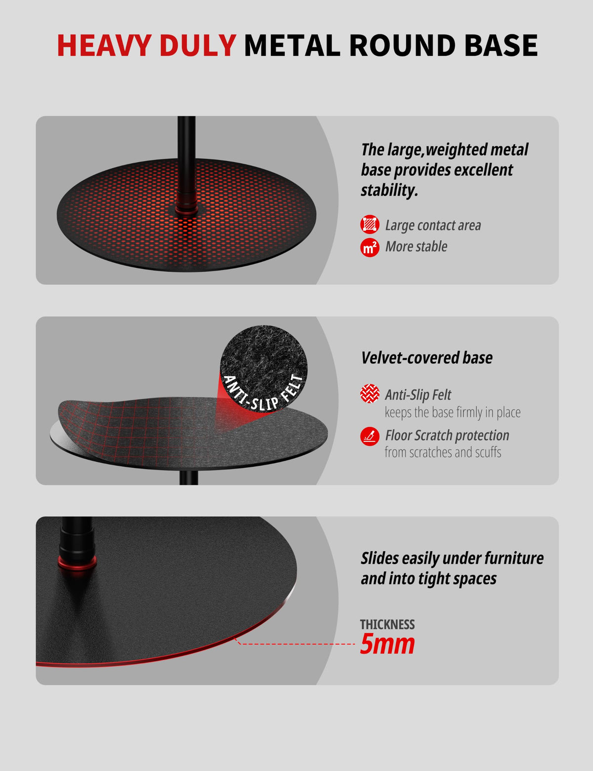 IFOOTAGE RB-A400 Round Base Light Stand Monopod 79" 2 Pack