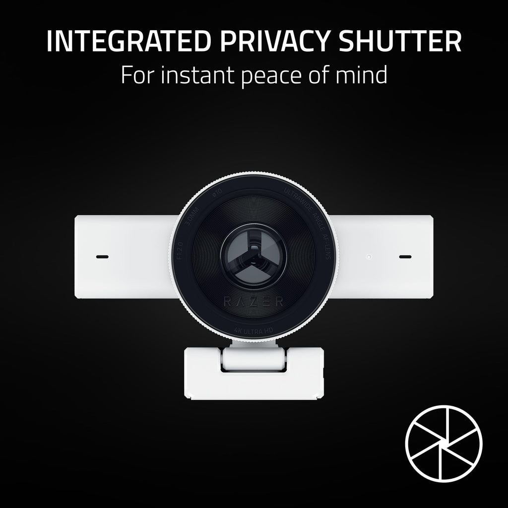 Razer Kiyo V2 Webcam for Streaming and Collaboration 4K 30Fps, Black