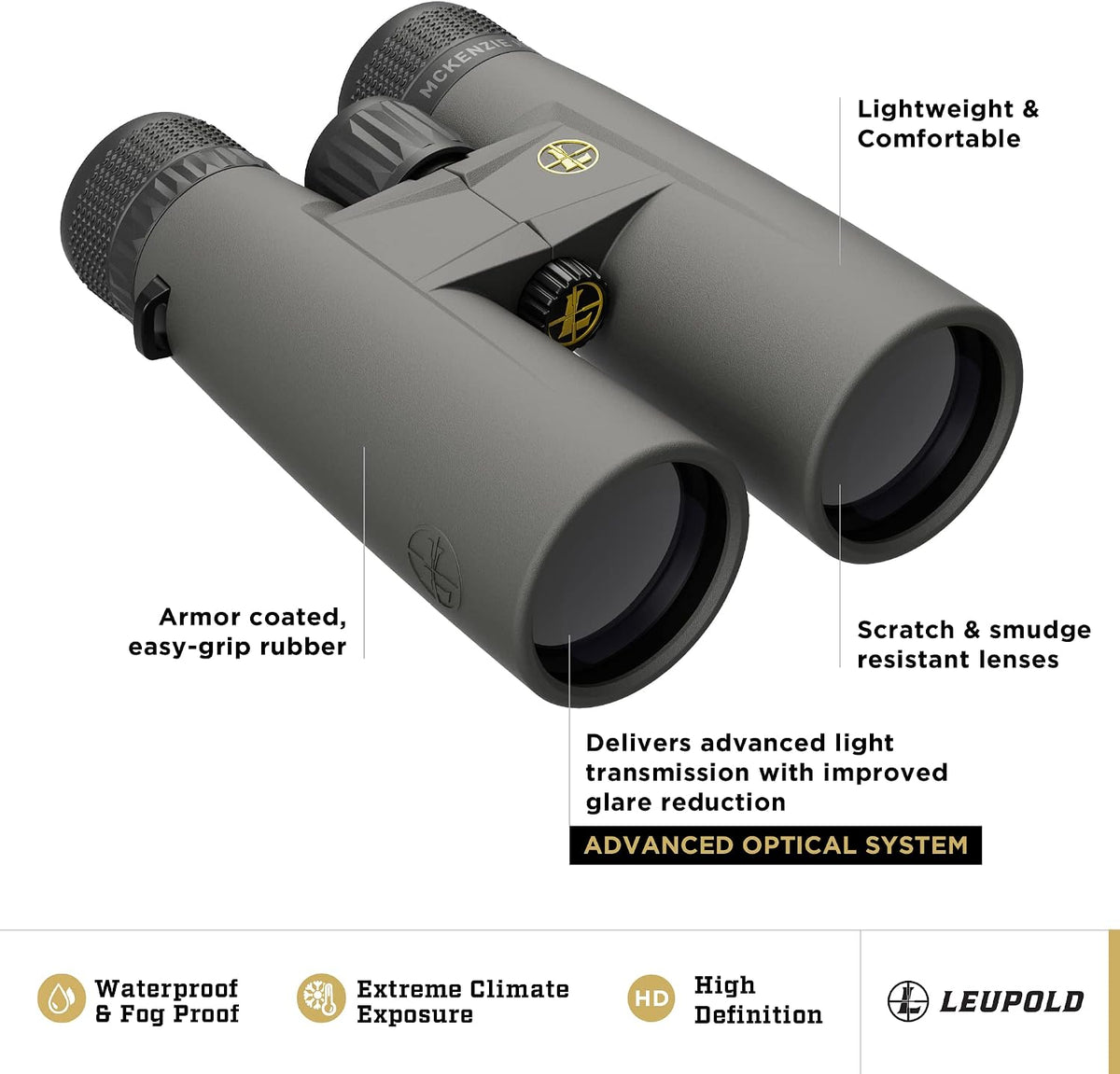 Leupold BX-1 McKenzie HD Binoculars, 10x42mm (181173)