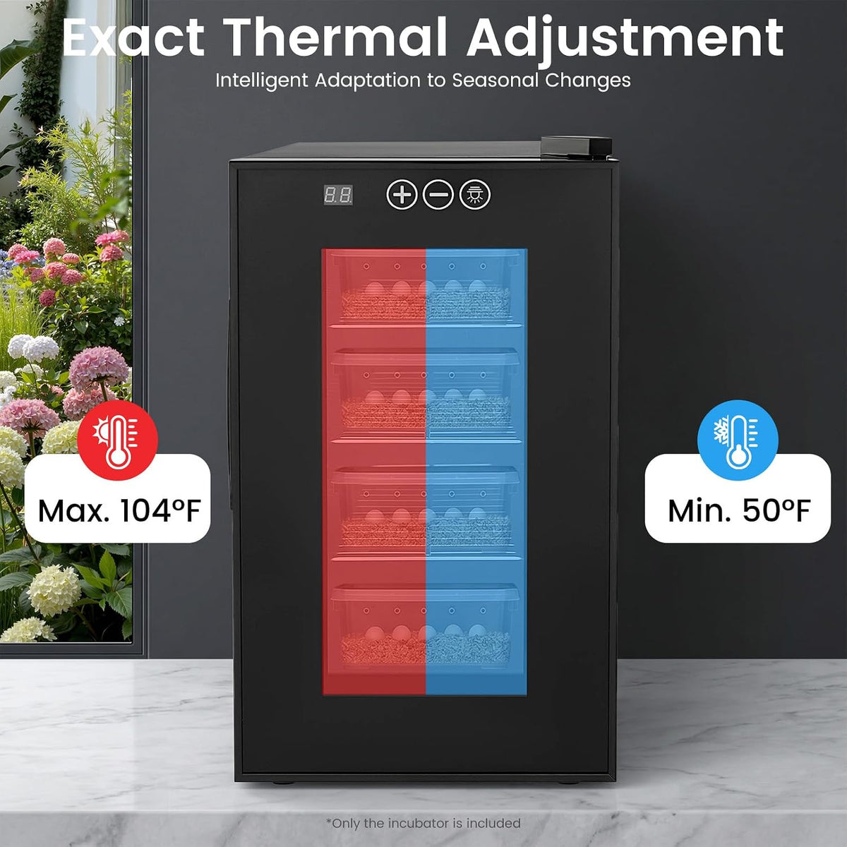 23L Reptile Egg Incubator, 55W 110Vortable Reptile Scientific Lab Incubator Digital Automatic Incubator Cooling and Heating Reptile Cabinet with Tempe Controlled 10-40Â°C for Turtle and Small Reptiles