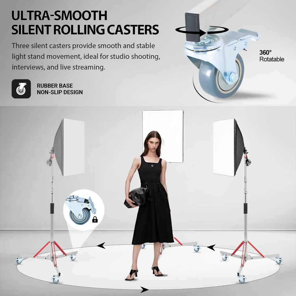 C Stand with Boom Arm, 10ft/300cm Heavy Duty Photography Light Stand