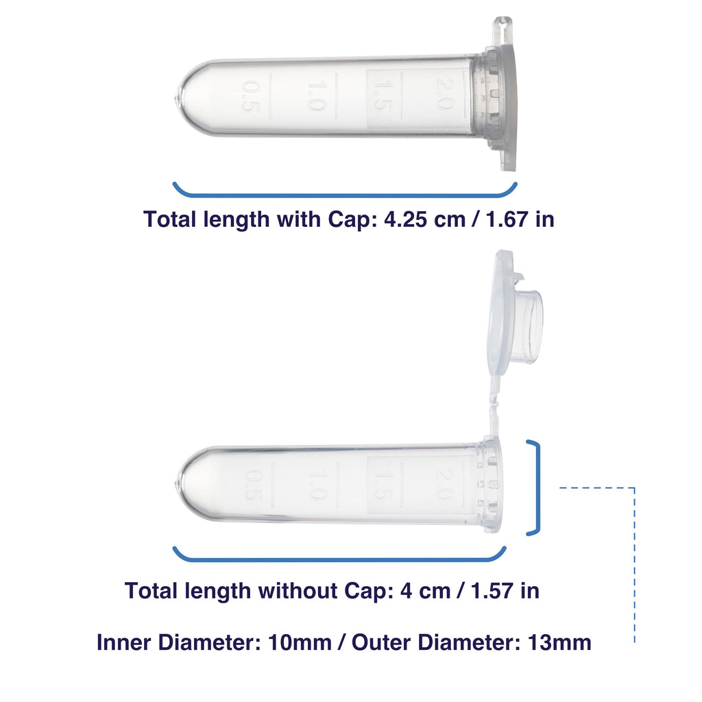 Kashi Scientific 50mL Self Standing Centrifuge Tubes with Screw Cap Lid, Lab Grade Polypropylene Plastic, Skirted, Printed Graduation, Write-on Spot [50mL Self-Standing, 500]
