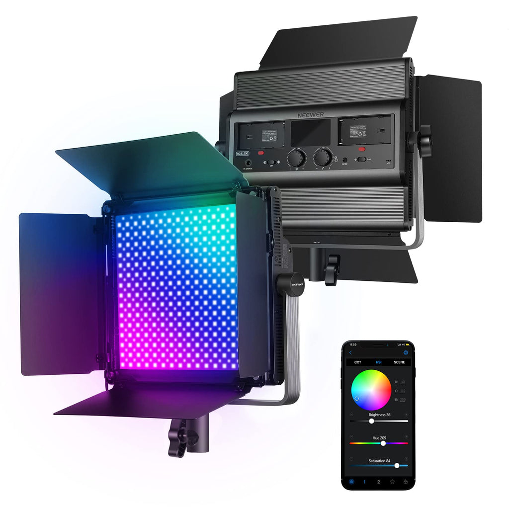 NEEWER 660 PRO RGB LED Video Light with App Control/Barn Door/U Bracket