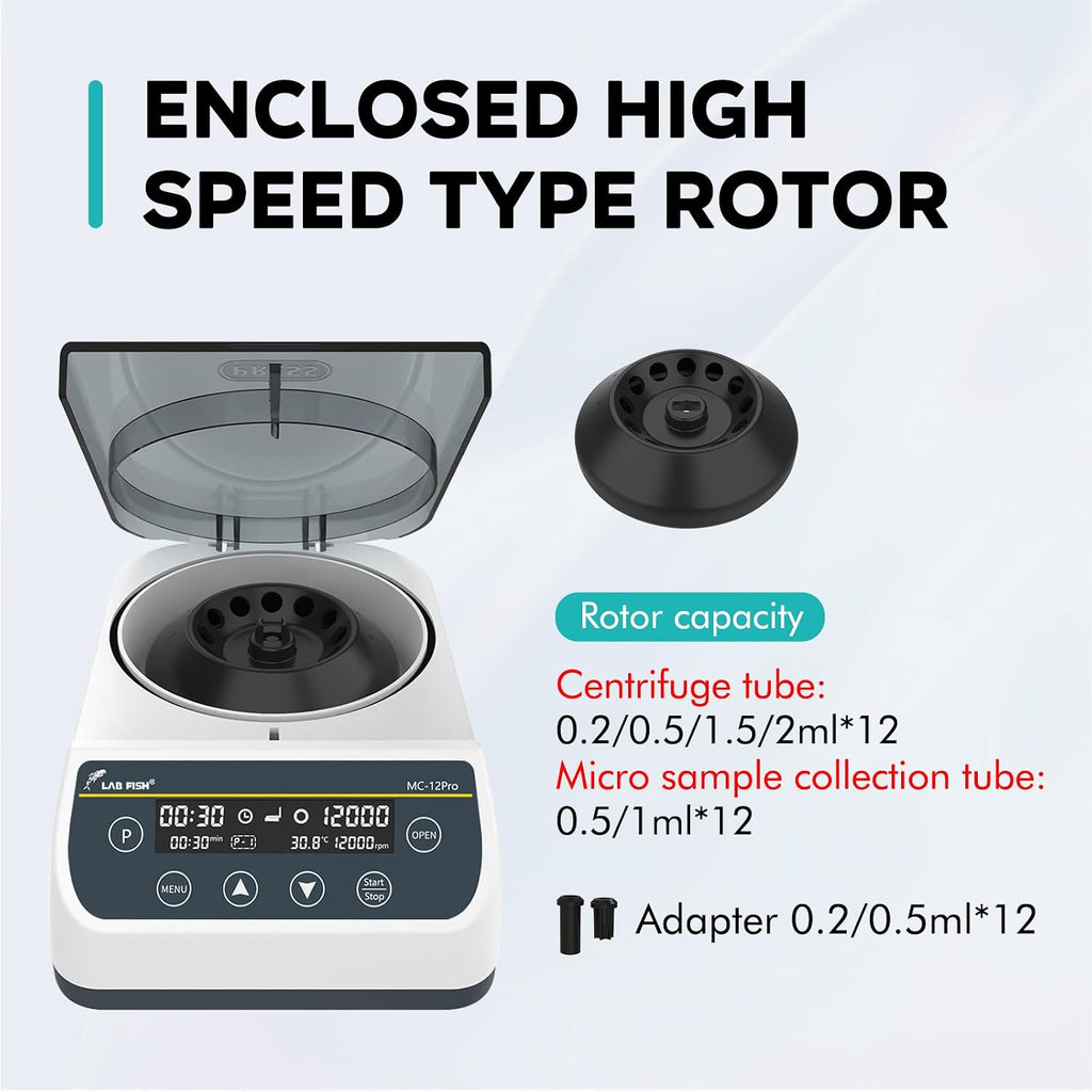 LAB FISH MC-12PRO High-Speed Centrifuge, 1000-12000RPM 9660xg