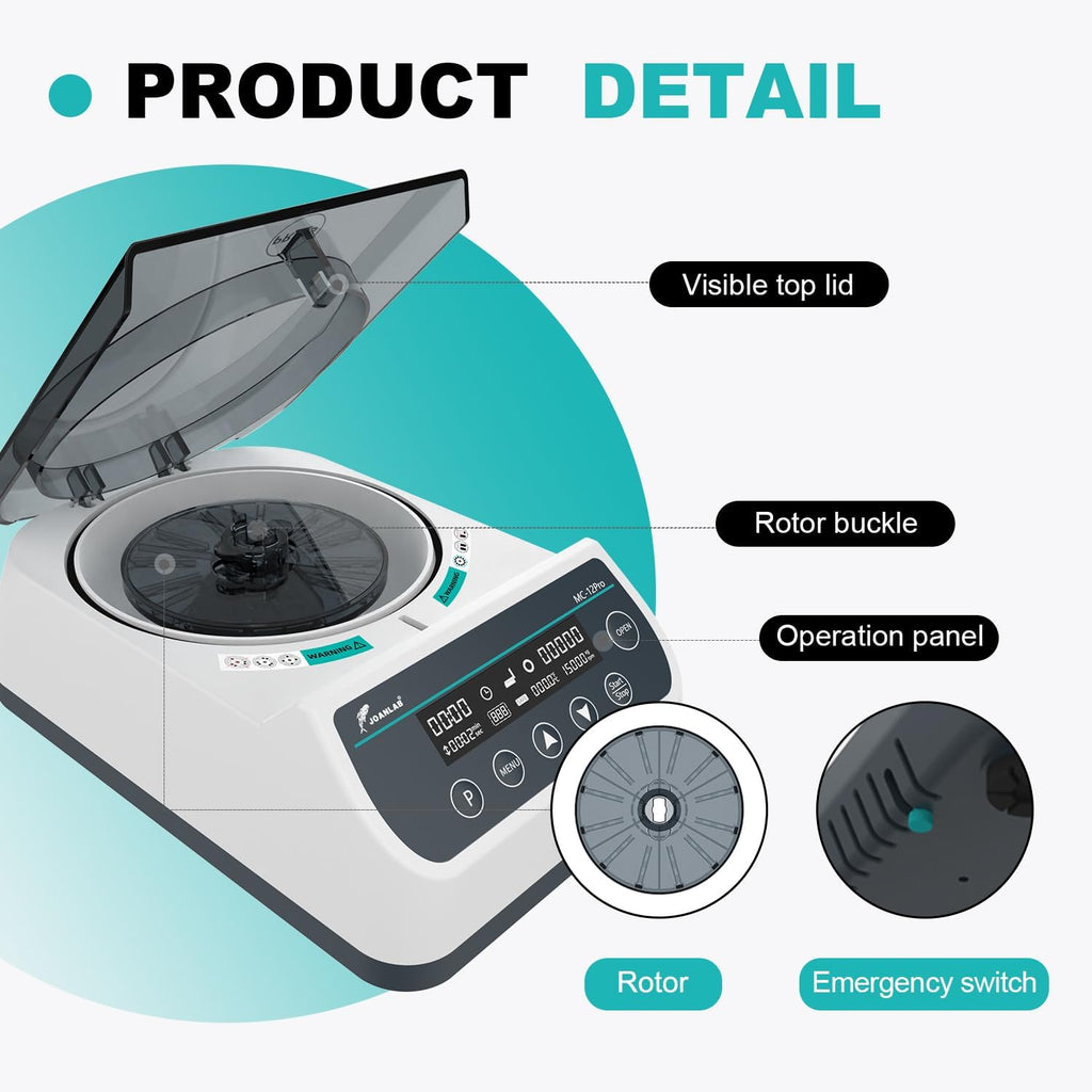 JOANLAB MC-10PRO Micro centrifuge, 10000RPM 6708xg Timer