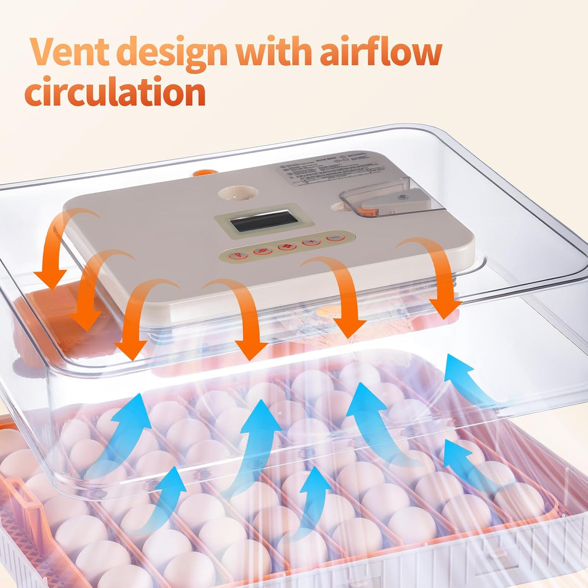 SmarketBuy 56 Egg Incubators for Hatching Eggs, Automatic Egg Turning and Humidity Temperature Control, Egg Candler, 360Â° Viewing Incubator for Hatching Chicken, Ducks, Goose, Quail