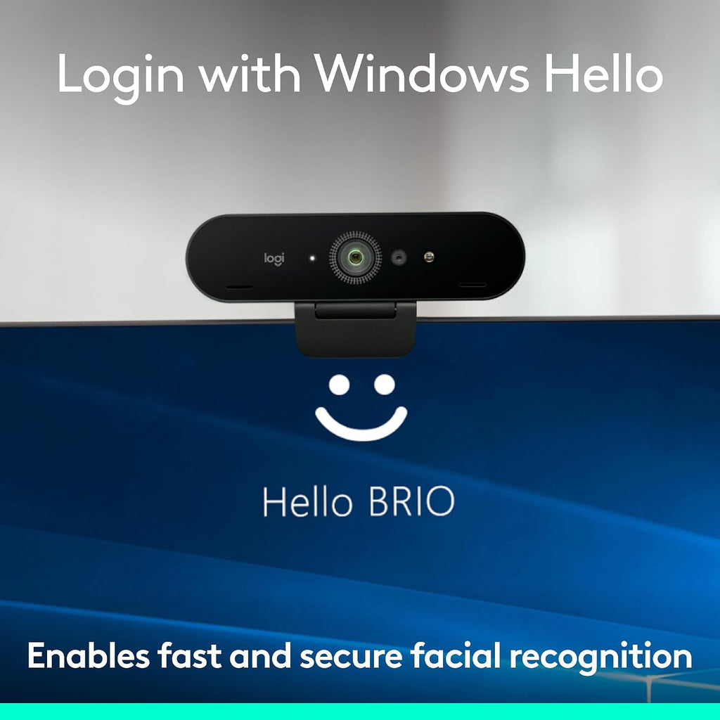 Logitech Brio Ultra 4K HD Webcam for Streaming and Meetings - Black