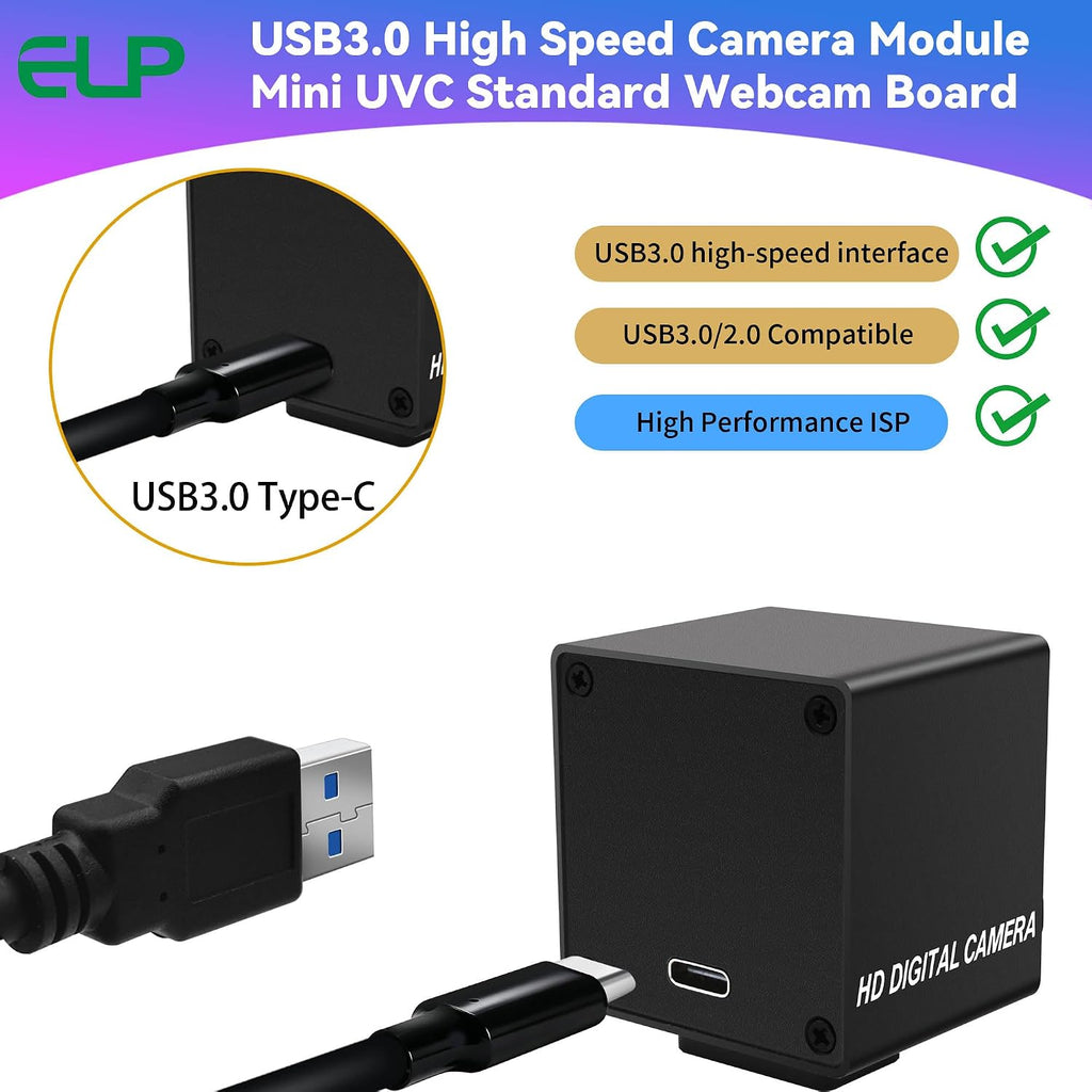 ELP 20MP Autofocus USB Security Camera, High Speed USB3.0 Wide Angle Webcam