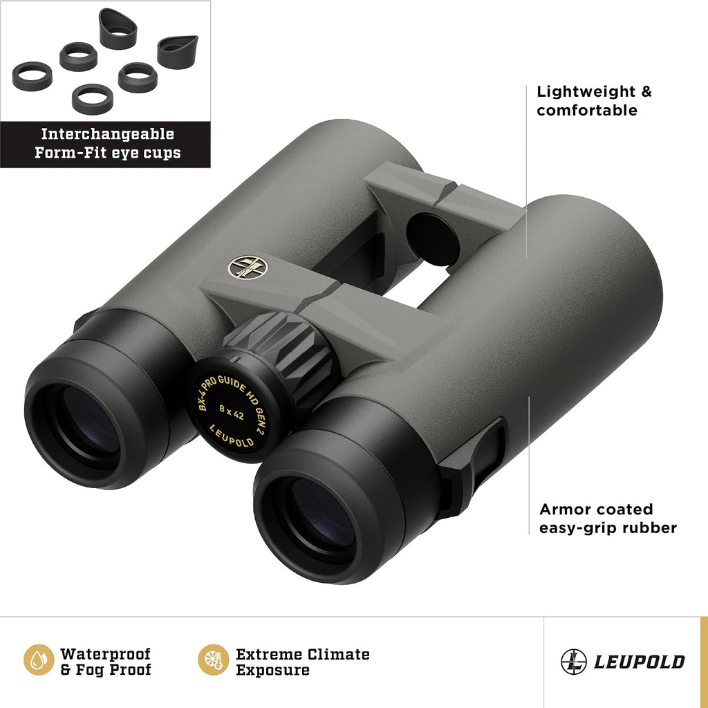 Leupold BX-4 Pro Guide HD Binoculars, 10x42mm Gen 2 (184761)