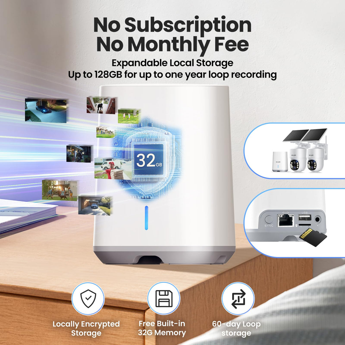 SOLIOM 5MP Security Cameras Wireless Outdoor, No Subscription, 4-Cam Kit