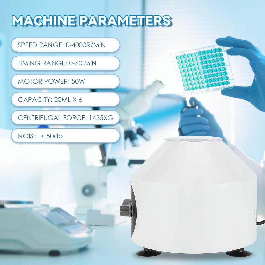 NEWTRY Electric Centrifuge Machine Desktop Lab Benchtop Centrifuges