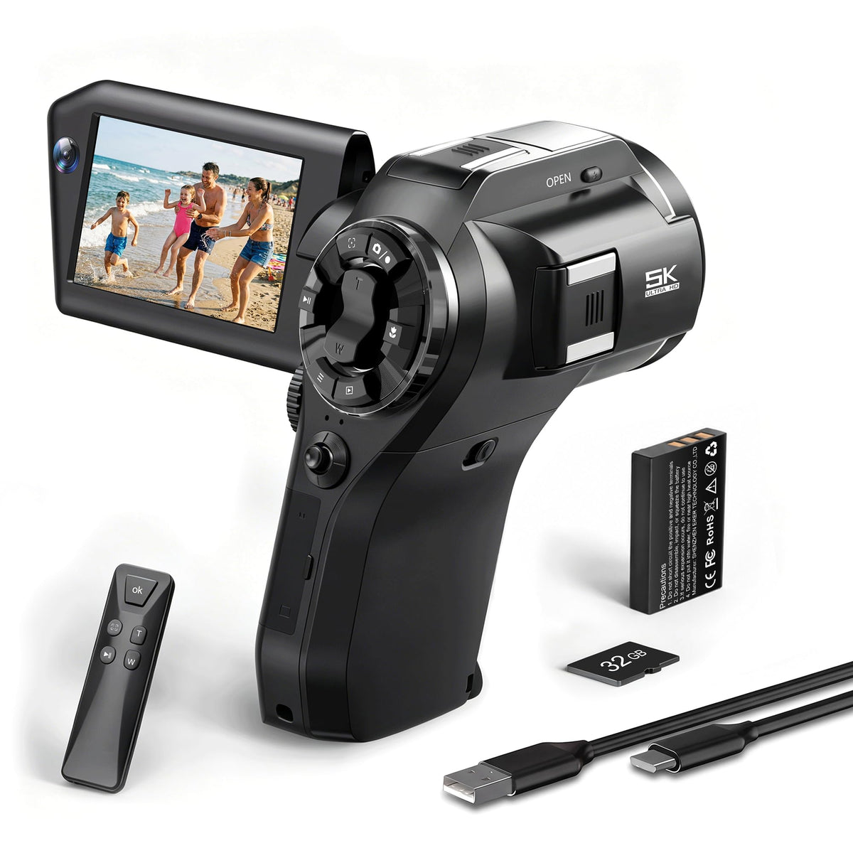 Vlogging Camera with Picture-in-Picture, WiFi Flip Screen, 8K Creator Kit