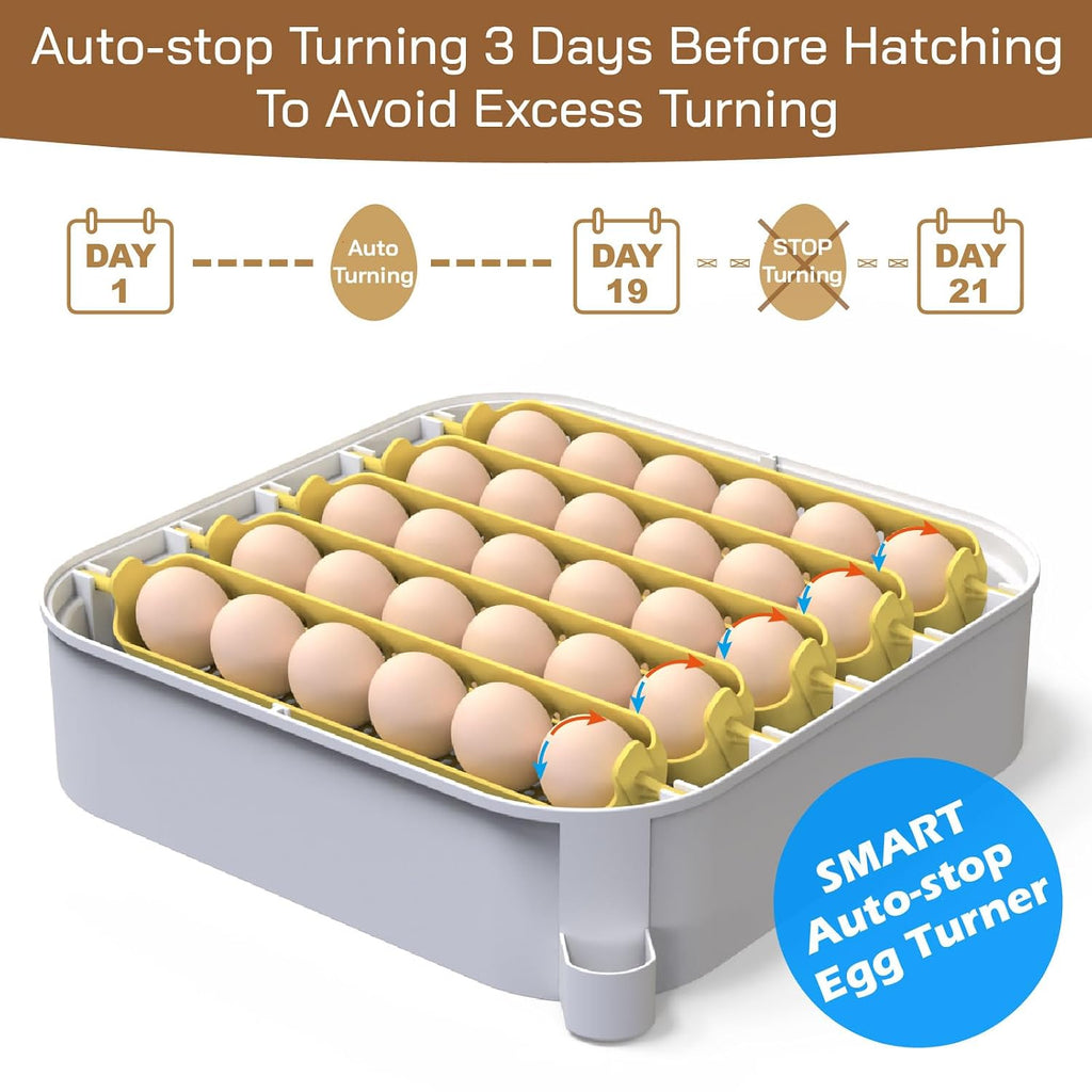 MATICOOPX 30 Egg Incubator with Humidity Display, Egg Candler, Automatic Egg Turner, for Hatching Chickens