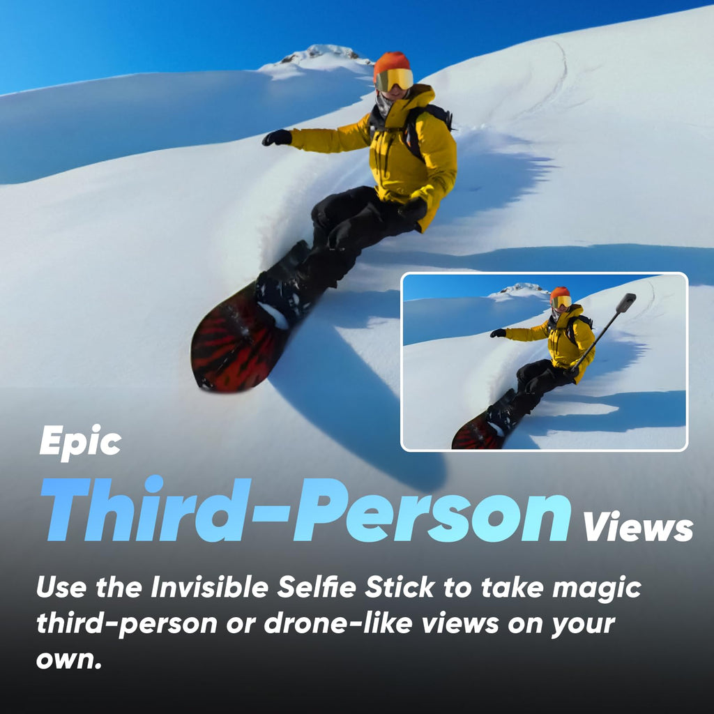 Insta360 X3, 360 Action Camera with 5.7K 360 Active HDR Video, 4K Single-Lens Camera, Waterproof, FlowState Stabilization, 2.29" Touchscreen, AI Editing, for Motorcycle, Wintersports and Vlogging