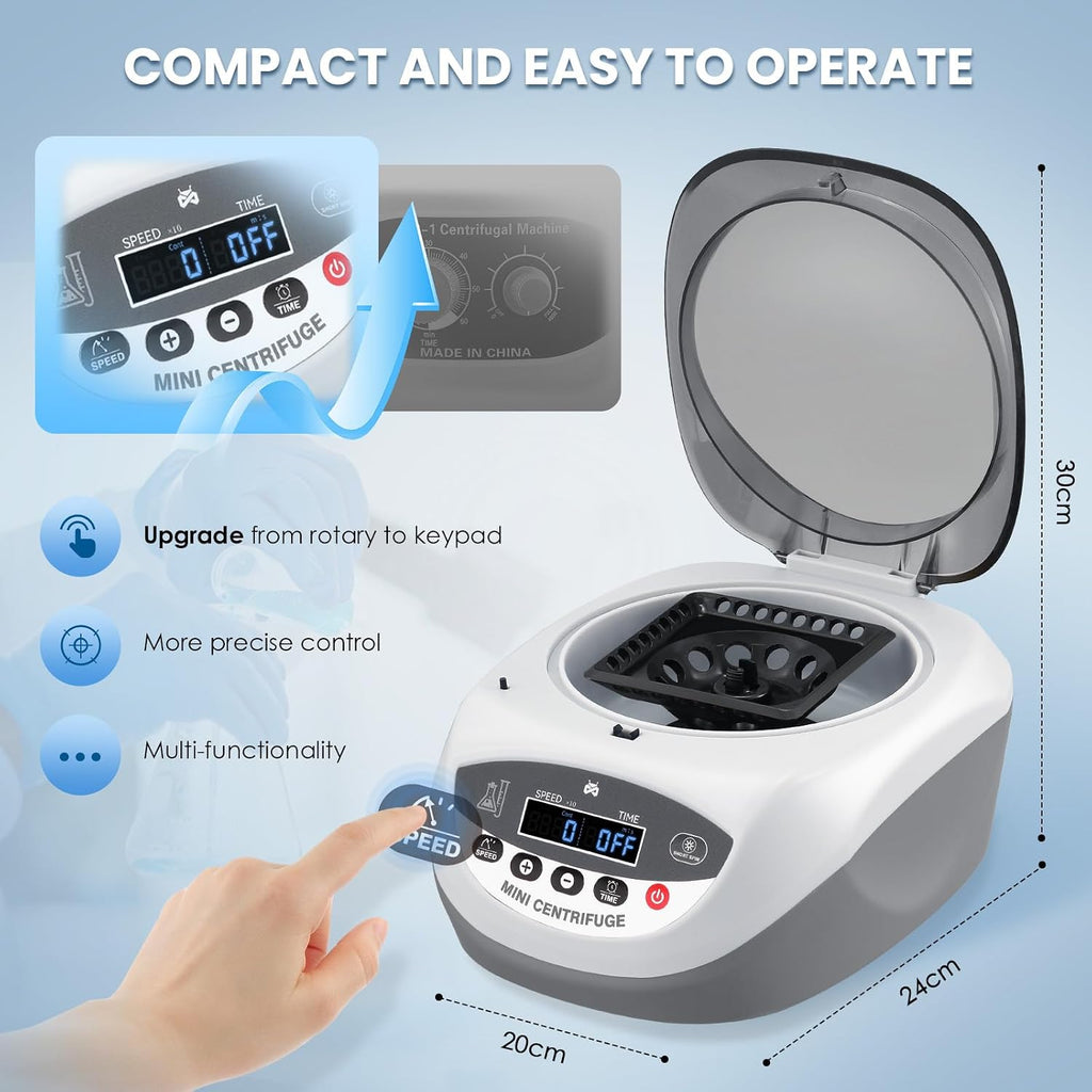 Mxmoonant Mini Centrifuge Machine, 12000RPM Lab Benchtop PCR Centrifuges