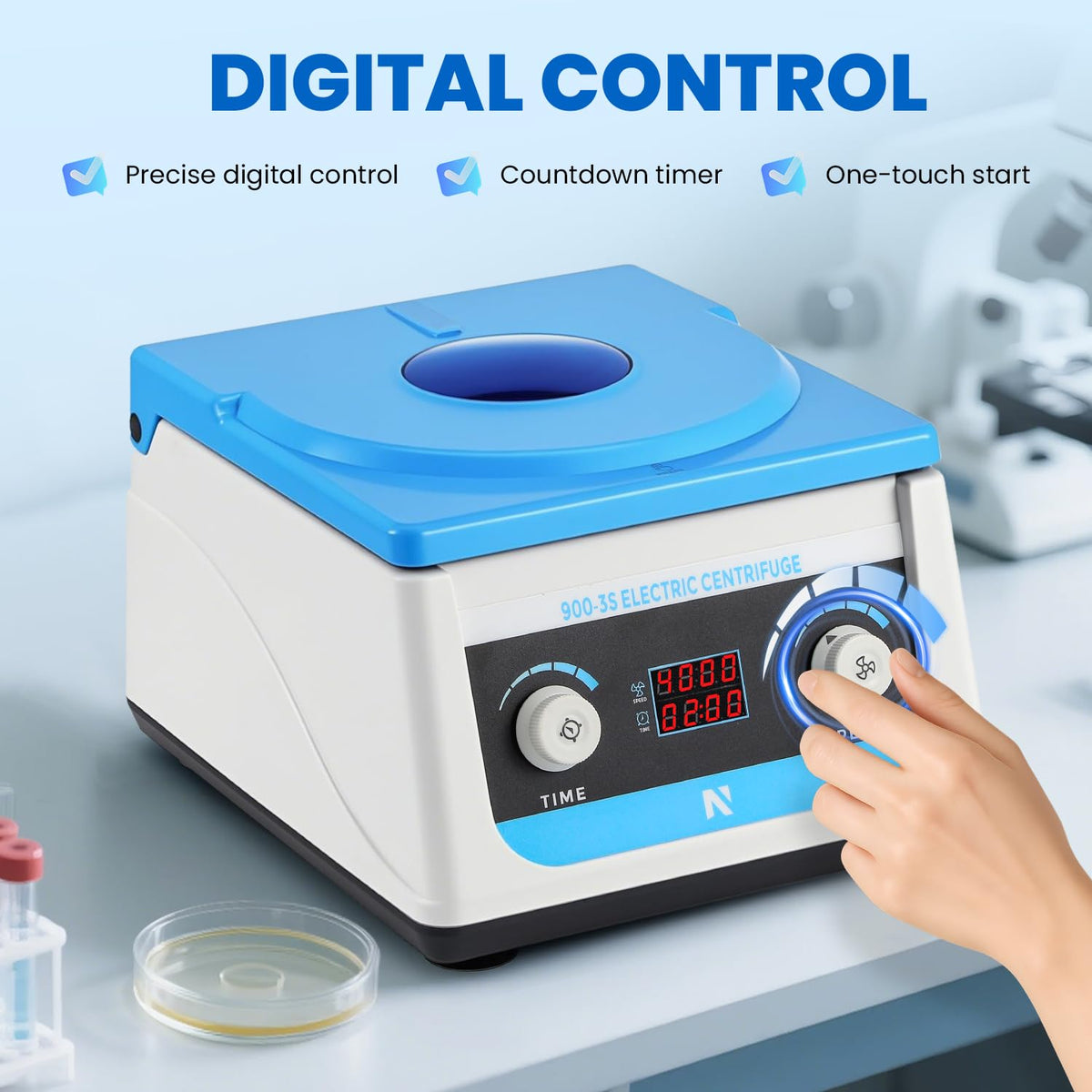 NEWTRY Centrifuge Machine, Electric Desktop Benchtop Lab Centrifuges