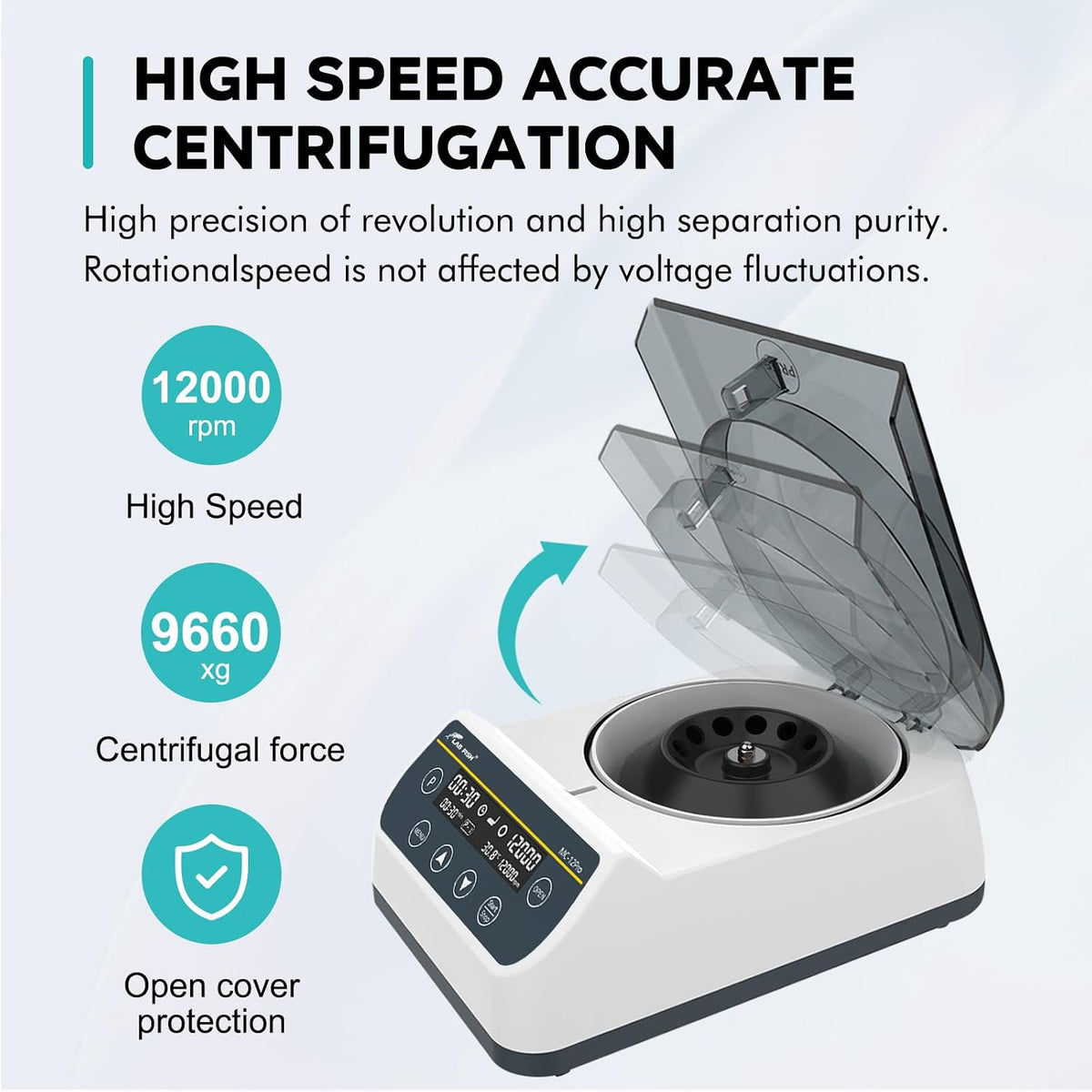 LAB FISH MC-12PRO High-Speed Centrifuge, 1000-12000RPM 9660xg